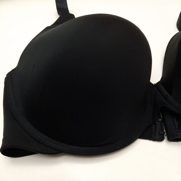 LINDEX Diva T-Shirt Bra Matte & Satin Smooth Full Coverage Black 42 DD - Picture 5 of 15